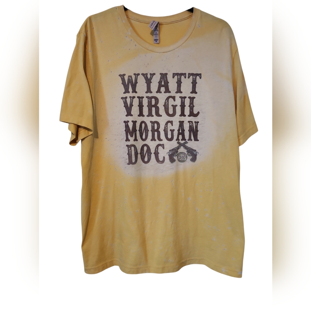 Wyatt Virgil Morgan Doc Yellow Tombstone Movie Sublimation 2x Bella Canvas